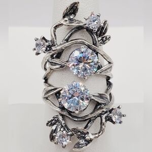 Vine Leaf Flower Ring